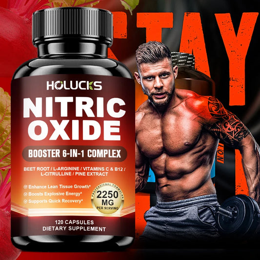 Nitric Oxide Booster Pre-Workout Boosts Muscle, Pump, Energy and Endurance, Performance & Muscle Mass, Beet Root Supplement
