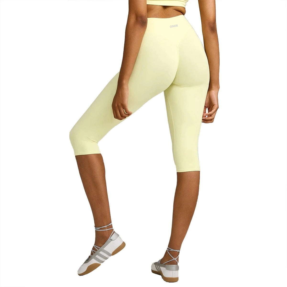 Women 7/8 Yoga Capris Double-sided Brushed 4-Way Stretch High Waist Skin-friendly Tight Workout Fitness Leggings