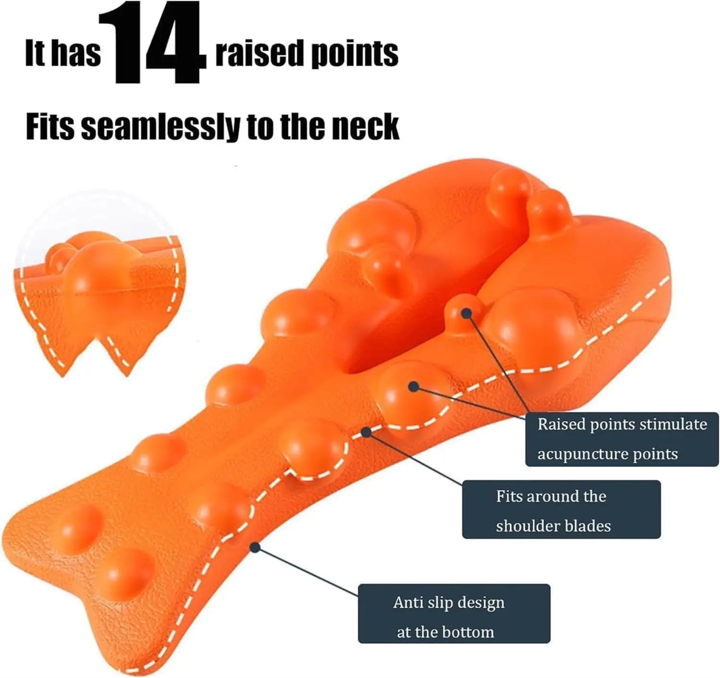 Trapezius Trigger Point Massager Myofasical Release Neck and Shoulder Pain Suboccipital Release Tool Posture Corrector Relieve