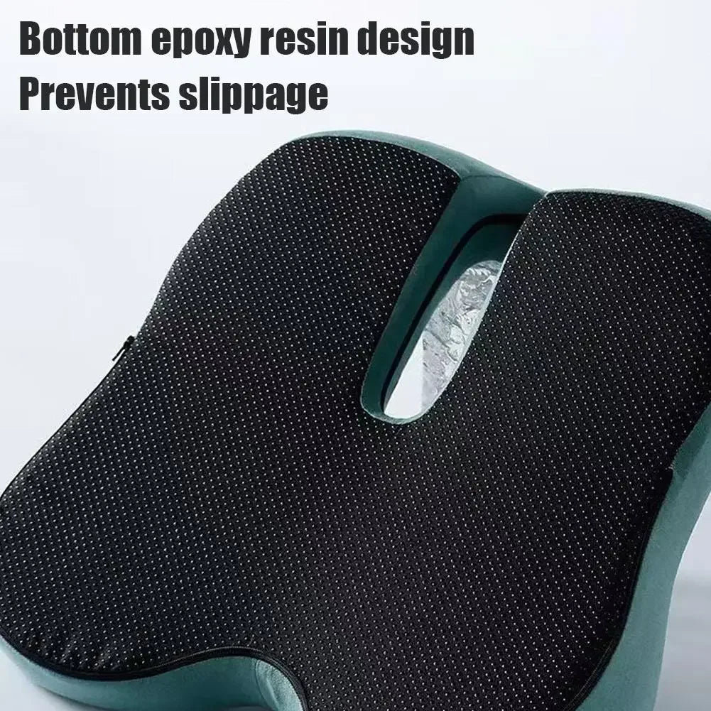 Ergonomic Memory Foam Lumbar Support Set – Integrated Backrest & Seat Cushion Combo, Relieves Back Pain for Office Workers, Students & Drivers, Removable Washable Anti-Dust Mite Cover