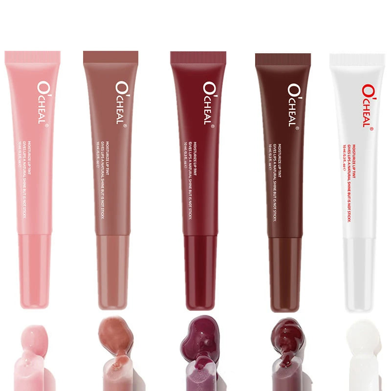 Water Glow Plump Lip Color Liquid Lip Gloss - Cream Moisturizing Non-greasy Lip Oil Gel Lip Care Balm Hydrating Shine